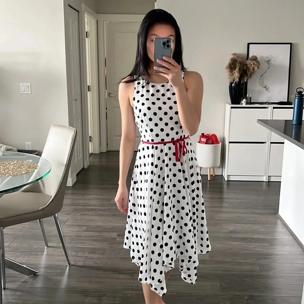 NWT Ricki’s Polka Dot Midi Dress  | Women’s Size 2 - Picture 9 of 9